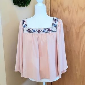 Flying Tomato Square Neck Peasant Top Sz. L